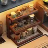 Suporte de Armazenamento para Copos de Água, Aparador de Mesa, Cozinha Multi-Camadas Porta-Exibição para Xícaras de Chá, Xícaras de Café, Bancada, Mesa de Escritório