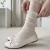 Calcetines de oso rosa para mujer, calcetines largos finos huecos para primavera y verano, absorbentes de sudor y transpirables, calcetines juveniles de media pantorrilla