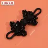 Botões Cheongsam, Botões de Libélula, Botões de Disco de Cristal Pérola Bordados à Mão, Vestido Chinoiserie Saia com Rosto de Cavalo, Botões Decorados à Mão