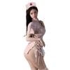 Gui Yun ropa interior sexy divertida pura quiero abrir zanja cuello alto corazón enfermera atuendo después en sexy pura quiero mostrar glúteos uniforme traje