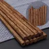 Palillos Extra Largos de Madera de Ala de Pollo para Uso Doméstico, Adecuados para Fideos, Comida Frita, Hot Pot, Palillos de Madera Anti-Escaldaduras, Extra Largos
