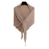 Chal Triangular de Mezcla de Lana para Otoño e Invierno para Mujer, Agradable a la Piel, Moderno, Versátil, Bufanda Tejida de Color Sólido, Accesorio Elegante y con Estilo