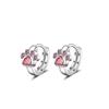 Pendientes pequeños estilo pastoral con forma de corazón y hebilla de oreja de amor arcoíris, oferta especial de Amazon, joyería de moda transfronteriza.