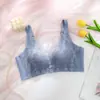 Calcinha de flor Wanguo 7989 sem fio respirável para peito pequeno com bojo e suporte superior lateral sem barbatanas sutiã para copo AB sutiã feminino