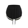 Verano de Chica Caliente Shorts Deportivos Casuales Ultracortos de Dobladillo Curvo para Mujer, Cintura Elástica, Dobladillo con Combinación de Colores, Pantalones Deportivos Hot