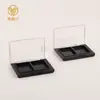 2 Compartimentos, 2 Colores, Tapa con Ventana Totalmente Transparente, Caja para Sombras de Ojos, Caja para Rubor, Disco de Iluminador para Contorno, Caja de Embalaje, Materiales de Empaque para Maquillaje al por Mayor