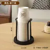 Estante de almacenamiento de vasos de papel de escritorio tienda de té con leche cafetería dispensador de vasos desechables estante de almacenamiento dispensador de agua avanzado