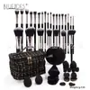 Conjunto de Pincéis de Maquiagem com 47 Peças Conjunto Completo Estilo Coco Bolsa de Maquiagem Conjunto Combinado de Esponja de Beleza e Puff Ferramentas de Beleza Atacado