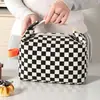 Bolsa de almuerzo de pana colorida para estudiantes y trabajadores de oficina, bolsa de almuerzo portátil linda, impermeable, aislada, bolsa térmica
