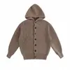 Cardigã suéter curto com capuz para homens e casais, laranja, moderno, outono e inverno, atacado de fábrica transfronteiriço