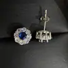 Versa principios de verano nuevo Margarita Esmeralda popular en TikTok conjunto de 5 piezas Tan sang Azul colorido tesoro anillo de té de diamante elegante