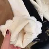 Calças forradas com fleece para meninas, novo estilo coreano outono/inverno, veludo cotelê com forro de fleece integrado, espessadas, calças compridas versáteis