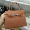 Bolsa Kelly Segunda Geração Padrão Palmeira 2026 Modelo Novo Bolsa Feminina de Alto Padrão Mini Bolsa de Mão Bolsa Transversal Texturizada para Mulheres