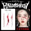 Calcomanía de Tatuaje de Halloween Simulación Facial Desechable Cicatriz Horror Hombres y Mujeres Puntada Maquillaje de Fiesta Cicatriz Atractiva