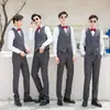 Grupo do Irmão do Noivo, Terno do Grupo dos Padrinhos, Terno de Casamento, Terno Masculino, Terno de Três Peças, Colete e Camisa