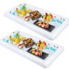 Bar de Hielo Inflable de PVC en Stock del Fabricante Rectangular Barra de Ensaladas Accesorios de Agua Cubitera Hielera Canaleta de Hielo Venta Caliente Transfronteriza