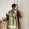 Invierno 2024 Bufanda de Moda Nueva Bufanda Gruesa y Cálida de Cachemira Chal Avanzado para Sala con Aire Acondicionado de Doble Uso