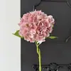 Flores de hortensia artificiales realistas estilo coreano con un toque de alta gama, flores artificiales realistas para decoración del hogar y la sala de estar, flores artificiales de calidad de exportación