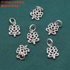 S925 Sterling Silver Butterfly Joy Flower Running Ring Acessórios Retro Old Pingente DIY Handmade Beaded Material Jóias
