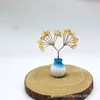 Árbol de la Fortuna de Cristal Natural Transfronterizo Árbol de la Vida Mini Adornos Pequeños Decoración para Hogar Coche Escritorio Jarrón Árbol de Cristal