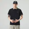 Camisa Polo de Verano con Cuello de Solapa y Bloques de Color 2026, Moderna y Versátil, Camiseta de Manga Corta para Hombre Bordada Simple de Moda