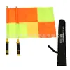 Mástil de aleación de aluminio Bandera cuadrada pequeña para patrulla de bordes, Bandera cuadrada grande para árbitro de fútbol, Bandera de linier, Bandera de mando de árbitro