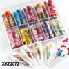 Cross-border novo nail art estrela papel atacado ins boxed borboleta flor mármore padrão unha pasta de transferência