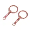 Chaveiro de Metal com Extensão de Corrente de Quatro Seções Acessórios de Joalheria DIY Anel de Chaveiro Pingente para Bolsa de Boneca