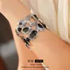 Pulsera elástica redonda geométrica vintage, pulsera de estilo minimalista moderna y única con sentido del diseño, joyería de nicho