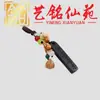 Yiming Xianyuan Talla en Madera Maciza Artesanía Creativa Llavero Colgante Hecho a Mano DIY Dibujos Animados Correa para Teléfono Decoración de Bolsa