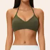 Sujetador deportivo exclusivo transfronterizo cepillado con tirantes finos, top para correr al aire libre, ropa interior deportiva transpirable de secado rápido para mujer 9666