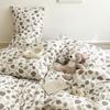 Juego de Ropa de Cama de Doble Capa de Gasa Clase A Funda de Almohada Individual Juego de Dos Toallas de Almohada Estampado Fresco Fundas de Almohada para Adultos Dormitorio