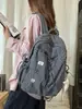 Nueva Mochila Casual Versátil Fresca a Cuadros para Niñas Estudiantes Universitarias Mochila Simple Estudiantes de Secundaria Mochila de Gran Capacidad