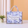 Nuevo bolso de lino de hombro del fabricante simple portátil ins bolso de mano lona cubierta lona gruesa tote bag