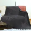 Manta de sofá nórdica toalla de pie de cama de hotel manta de frijol manta de chal con borlas cubierta de tela de pie de cama manta cubrecama para casa de huéspedes venta al por mayor