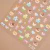 Redanco Pegatinas Populares para Uñas con Relieve Gatito Dálmata Lindo Calcomanías Estéreo para Uñas Dr1240