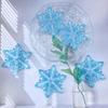 Decoraciones navideñas de copo de nieve acrílicas luminosas con cuatro agujeros para colgar, colgante, anillo para colgar en el coche, carillones de viento, accesorios hechos a mano para DIY