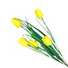 Pequeño Ramo de Flores Artificiales de Tulipán de 5 Cabezas, Flores Falsas para Boda Transfronteriza, Decoración de Celebración en Casa, Ramo Artificial para Exterior