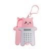 Nova calculadora 8 silicone cartoon bonito portátil pingente computador chaveiro pingente calculadora atacado