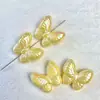 Fantasía de Verano Nuevo Galvanizado UV Mariposa Mariposa Voladora Cadena de Teléfono Móvil con Cuentas DIY Colgante Collar Accesorios de Joyería
