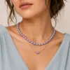 Collar retro francés de estilo simple, cadena para la clavícula de doble capa con diseño de nicho de lujo ligero, collar de perlas de alta gama