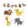 Kit de Costura para Educación Temprana Infantil Animales de la Selva Kit de Manualidades DIY de Fieltro Juguetes Soporta Personalización