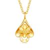 Collar de Oro Shuibei 999 Oro Puro Colgante Fu Collar Entrelazado 3D Oro Duro para Mujer Oro Puro Industria de la Belleza Estilo Caliente