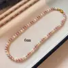 Fivela de Barra de Ouro Algodão Colorido Texturizado Colar de Pérolas Shijia Luxo Leve Nicho Empilhável Corrente de Clavícula Dopamina