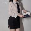 Lencería Sexy Guiruo, Corbata Sexy Transparente, Atuendo Profesional Ol, Juego de Roles, Uniforme de Color Puro, Traje para Mujer 416