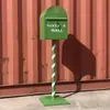Buzón de Hierro Forjado Estilo Británico Montado en Pared con Cerradura, Caja de Amor