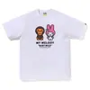 Camiseta de manga corta de la marca japonesa de moda BAPE, peso pesado de verano 240g algodón puro, camuflaje de cabeza de mono, tiburón mono, venta al por mayor transfronteriza