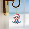 Chaveiro Acrílico Plano de Novo Produto de Natal Transfronteiriço Pingente Decorativo Pingente de Decoração de Carro Decoração de Árvore de Natal