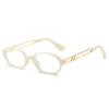 Gafas cuadradas geniales transfronterizas nuevas gafas anti luz azul marco de gafas ovaladas color champán tendencia gafas planas al por mayor