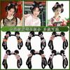 Ropa China Antigua Ming Hecho Todo-partido Peluca Integrada Paquete de Cabello Perezoso Accesorios para el Cabello del Sombrero Conjunto Todo-partido